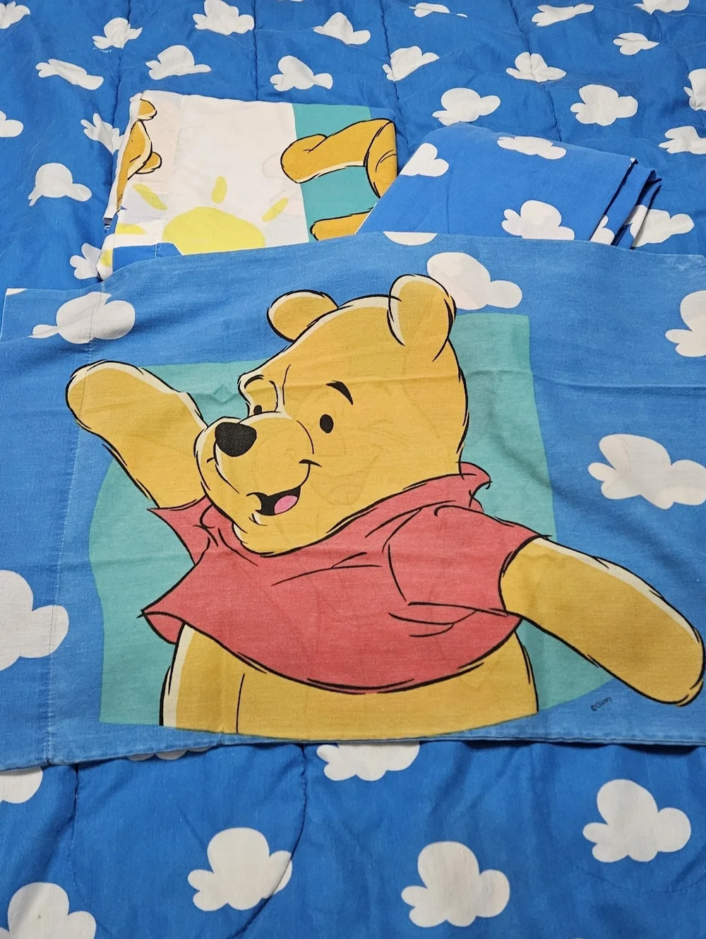 Vintage 90s Disney Winnie The Pooh Piglet Reversible Twin Comforter + Sheet Set